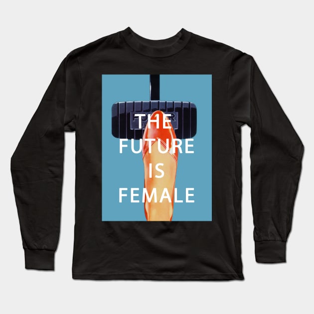 Future is Female Vintage Design Long Sleeve T-Shirt by janvandenenden